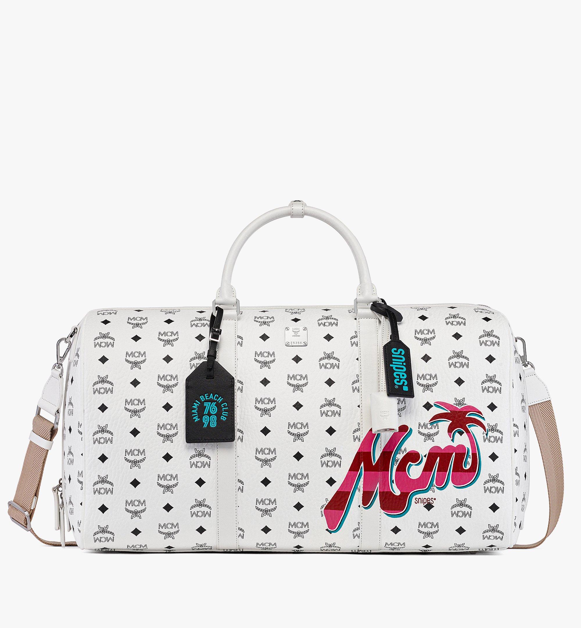 MCM x SNIPES Ottomar Weekender Bag in Visetos 1